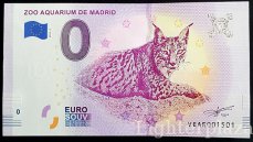 Espagne. Billet Euro Souvenir -  Zoo Aquarium Madrid 2018