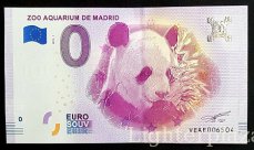 Espagne. Billet Euro Souvenir - Zoo Aquarium Panda 2018