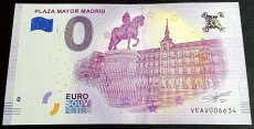 Espagne. Billet Euro Souvenir - Plaza Mayor Madrid 2018