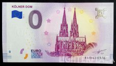 Allemagne 0 Euro Billet Souvenir Cathedrale de Cologne 2018