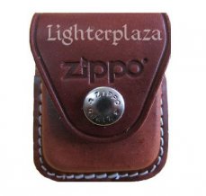 Pochette marron en cuir véritable avec Clip pour briquet Zippo